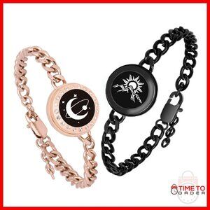 Smart Touch Bracelet Set with SOS Feature for Long Distance Couples